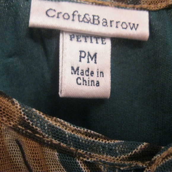 Woman's Top Petite Medium Croft & Barrow - Picture 3 of 5
